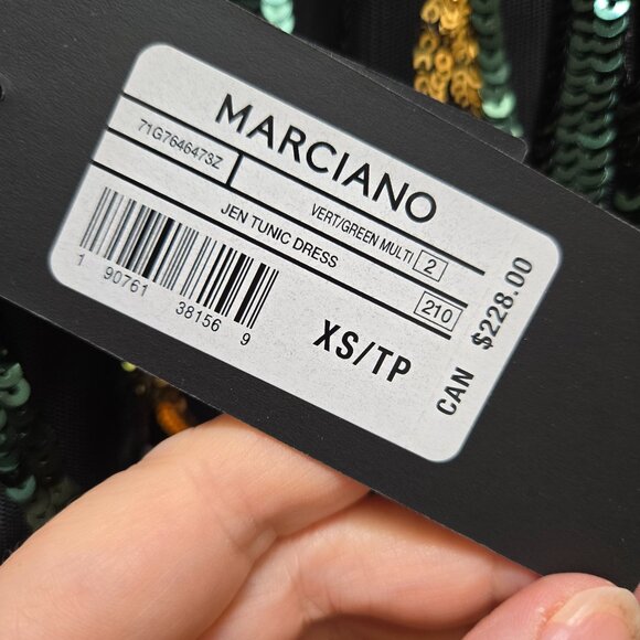 Marciano Sequin Mesh Mini Dress – Size XS – New With Tags - Picture 4 of 5